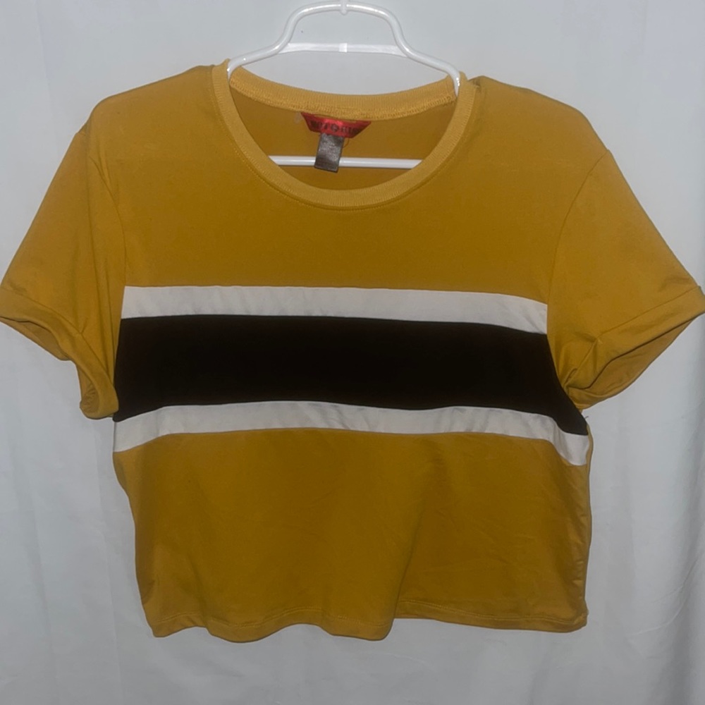 Mustard yellow crop top